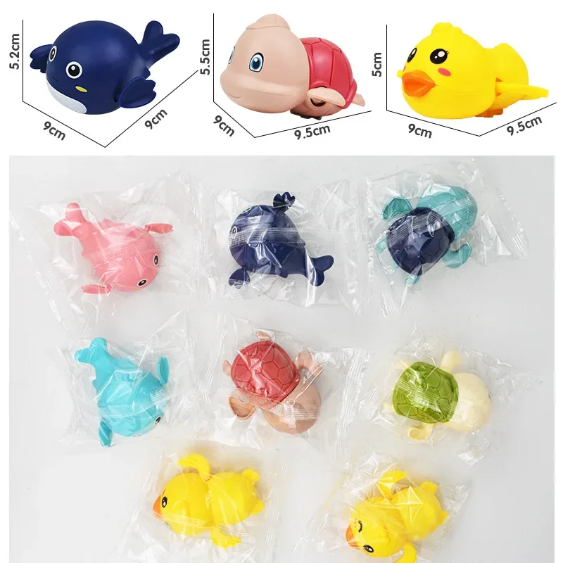 Juguetes de baño para bebés, animales de dibujos animados, Tortuga, cangrejo, juguete clásico de agua para bebés, natación infantil, juguete de