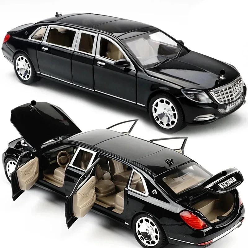 1:24 Metal Car Model Diecast Alloy High Simulation Car Models 6 Doors Can Be Opened Inertia Toys For Maybach S600 Children Difts