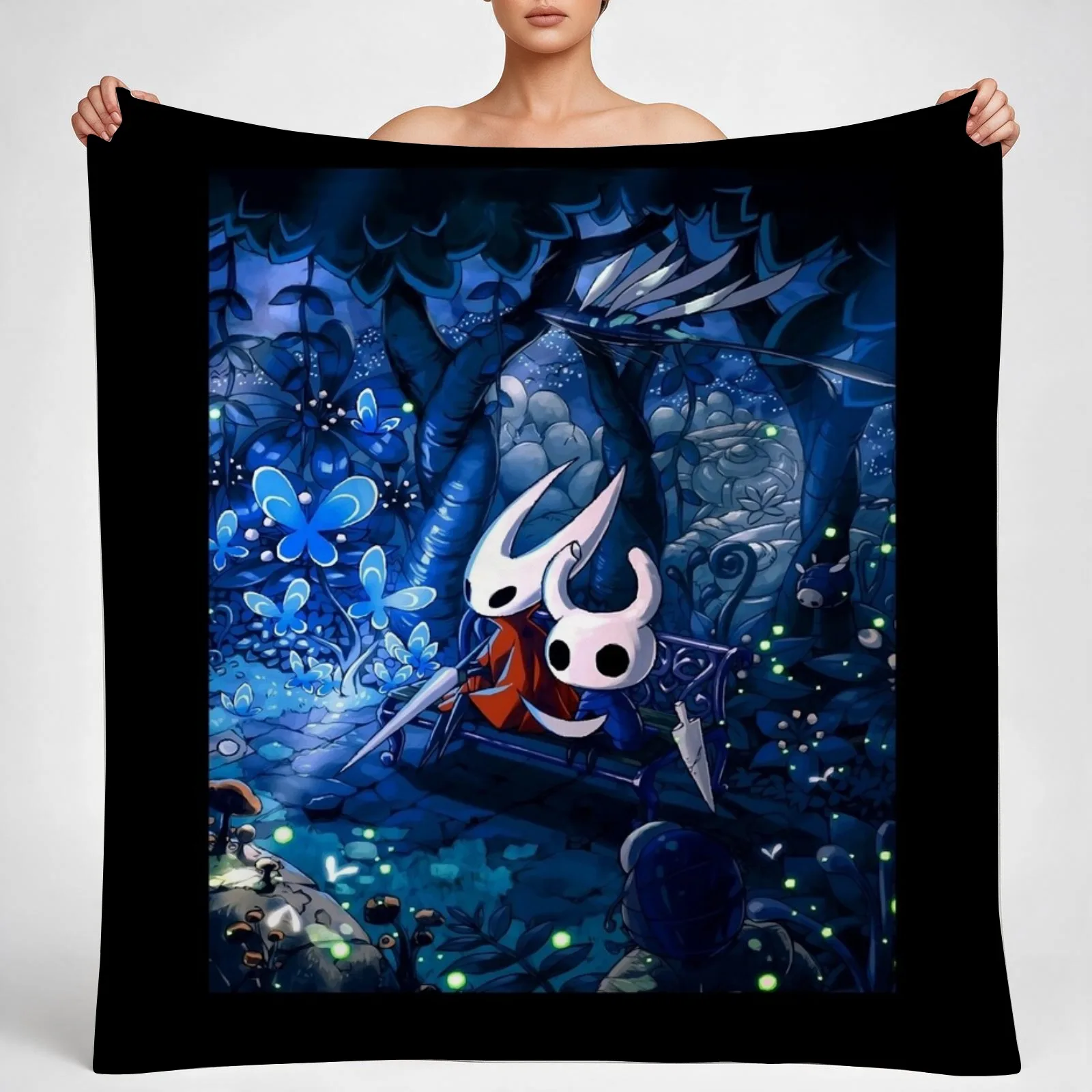 hollow knight Throw Blanket couch cozy soft plush fuzzy picnic outdoor blanket