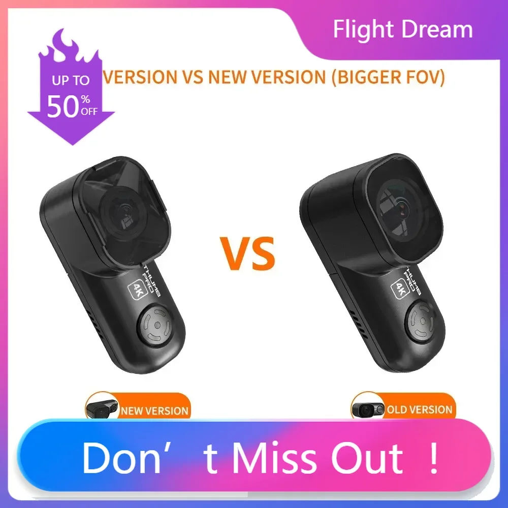 NYRunCam Thumb Pro 4K V2 New Version Bigger FOV HD Camera 16g Bulit-in Gyro Filter FPV Camera Wide Angle For FPV Racing Drone
