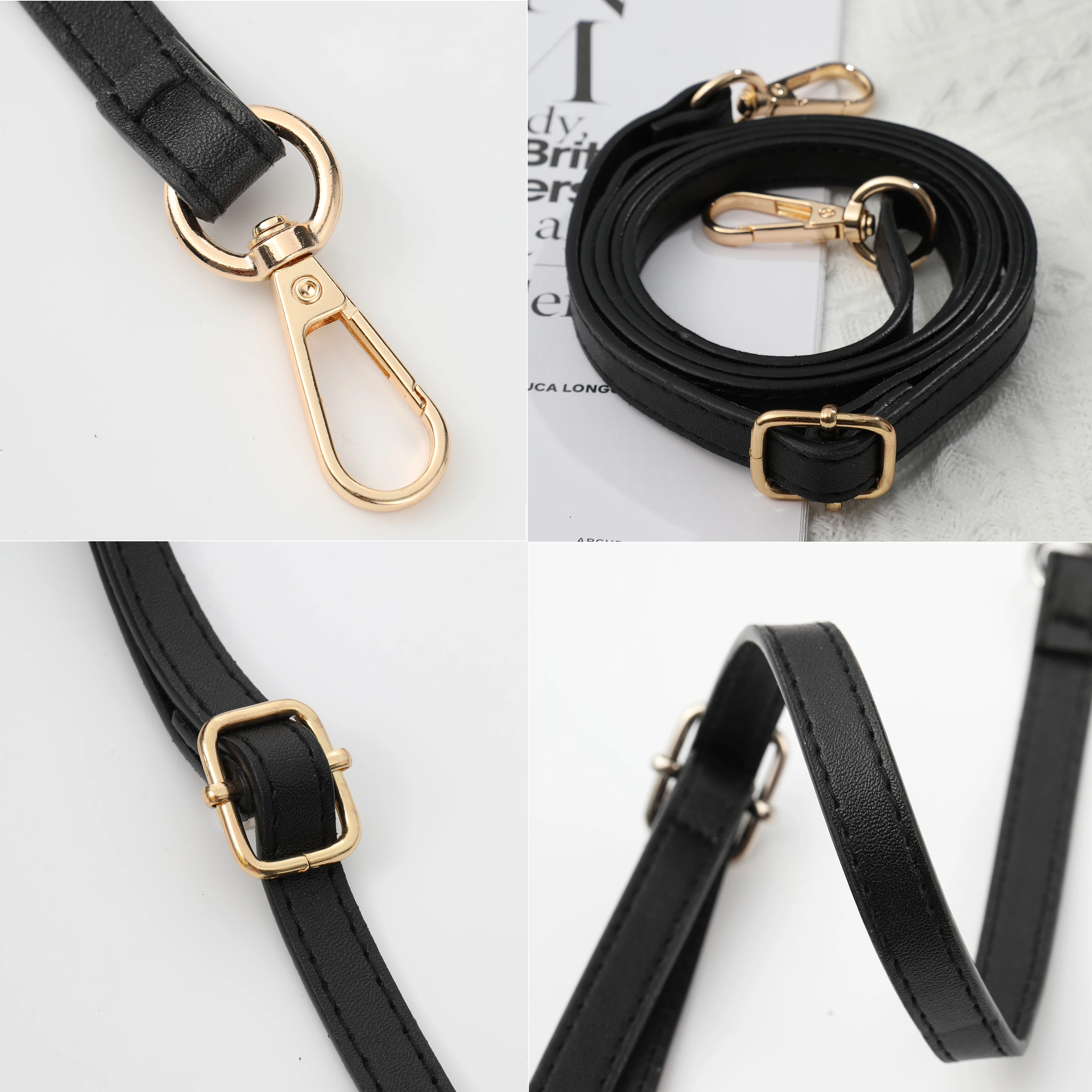 125CM Long PU Leather Bag Strap Accessories for handbags 1.2CM Wide Shoulder Bag Strap For crossbody Replacement Strap For Bags