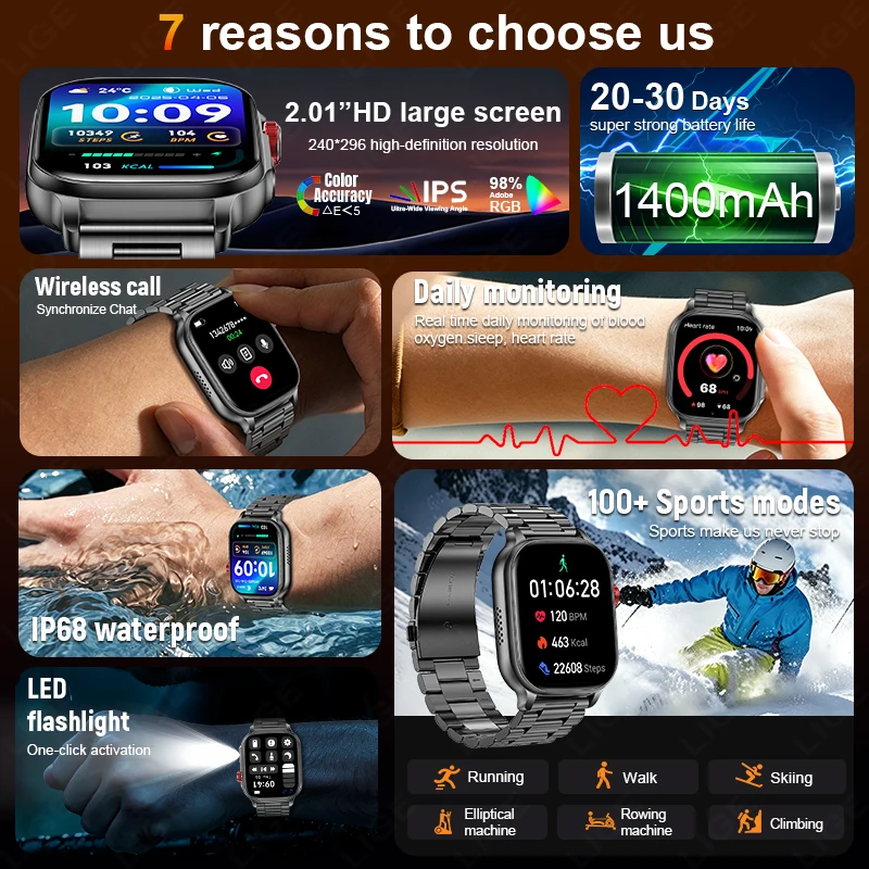 LIGE New 1400mAh Big Battery S - огляд і ціна Italian Jewelry Watches