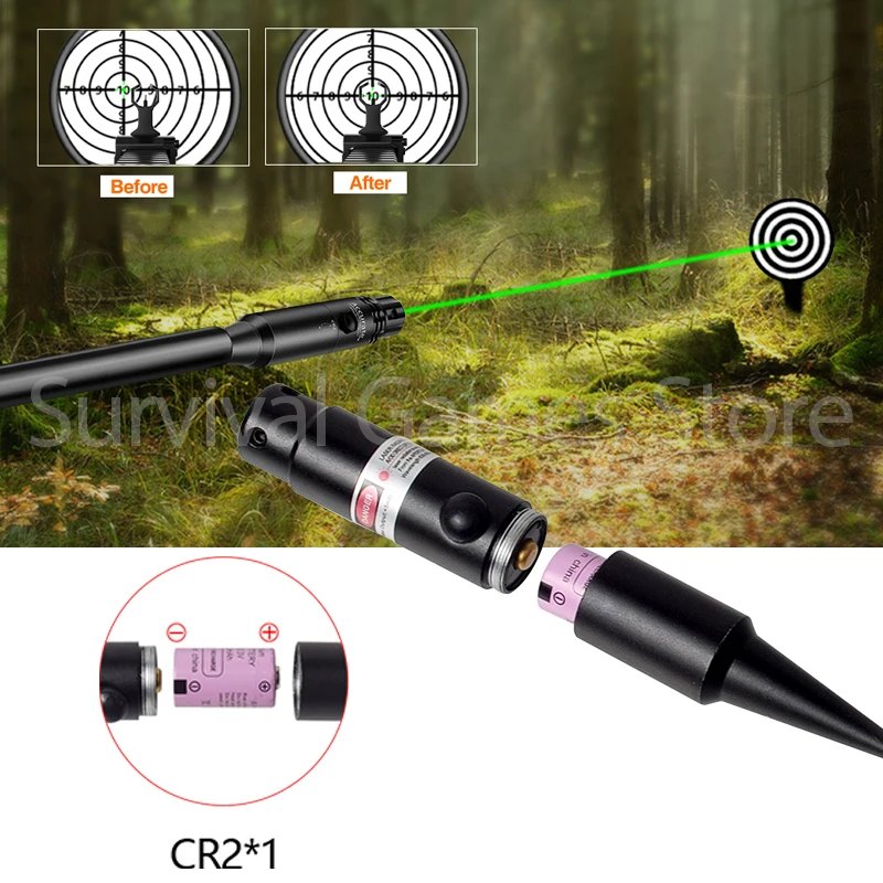 Universal Rifle Laser Bore Sight Scope Laser Boresighter Caliber .22 to .78 Laser Collimador With 16 Adapter - view 4