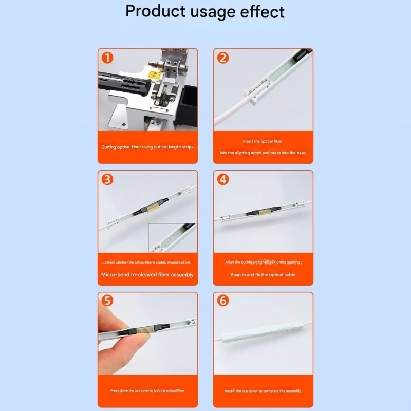 Fast Connecting Fiber Opticals Tool With Low Insertion Loss Multiple Mode Single Mode Compatibility Lightweight Design F19E