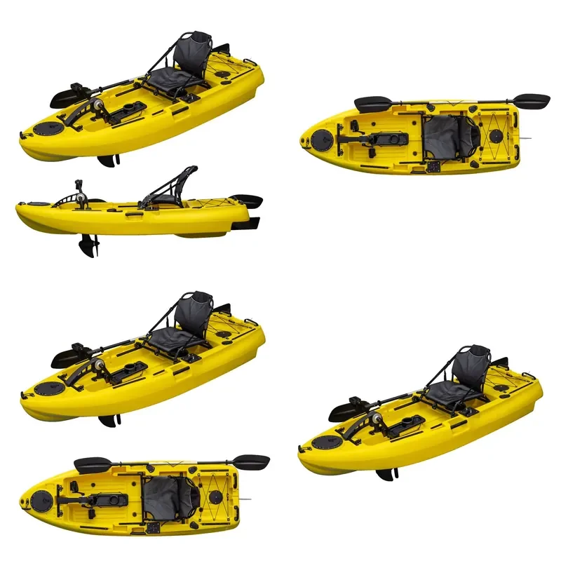 Itoo Hot Sale 2.5m 1 Person Propeller Pedal Sit-On-Top Kayak Hard Plastic Fishing Kayak ,support Engine Use