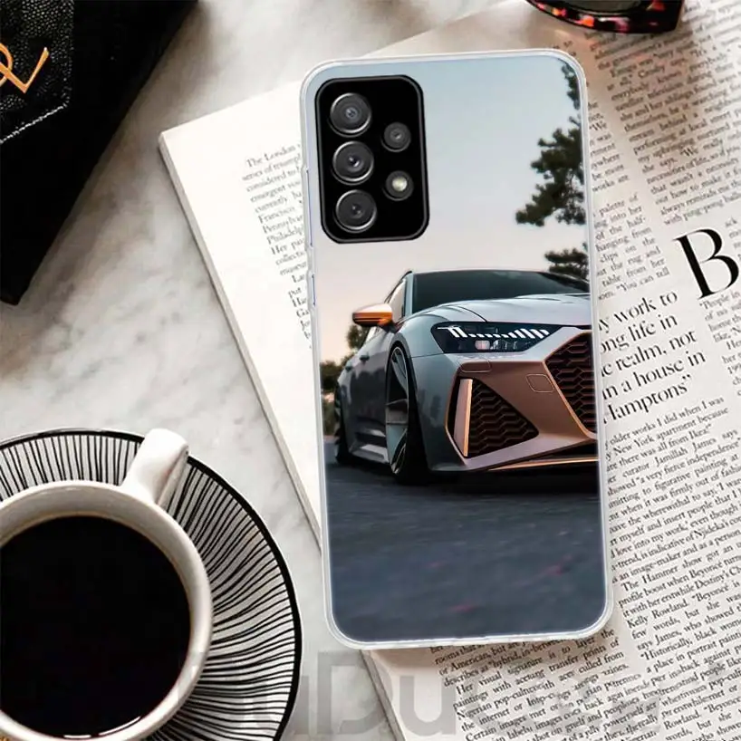 Super Car For A-Audis R-S Sport Phone Case For Samsung Galaxy A15 A14 A54 A13 A53 A12 A52S A55 A22 A23 A24 A32 A33 A34 A25 A35 A