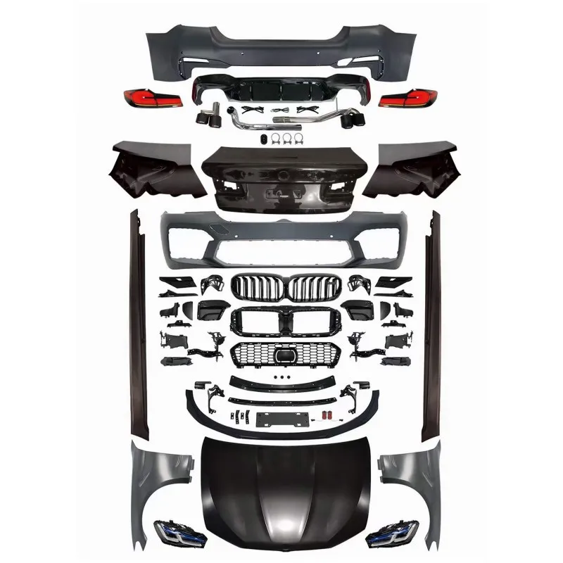 

Suitable for body kit BMW 5 Series F10/F18 to G30/G38 surround middle net modified bumper cutting