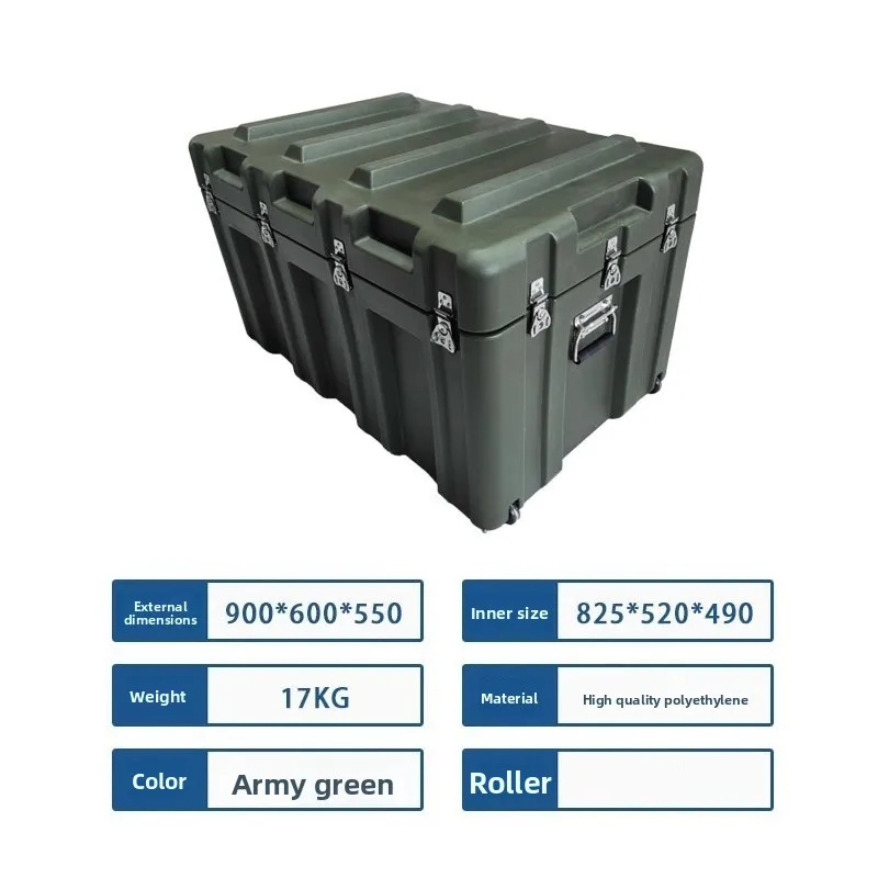 Large rotomolding Fire emergency equipment  Material box War reserve box Equipment toolbox 900 * 600 * 550