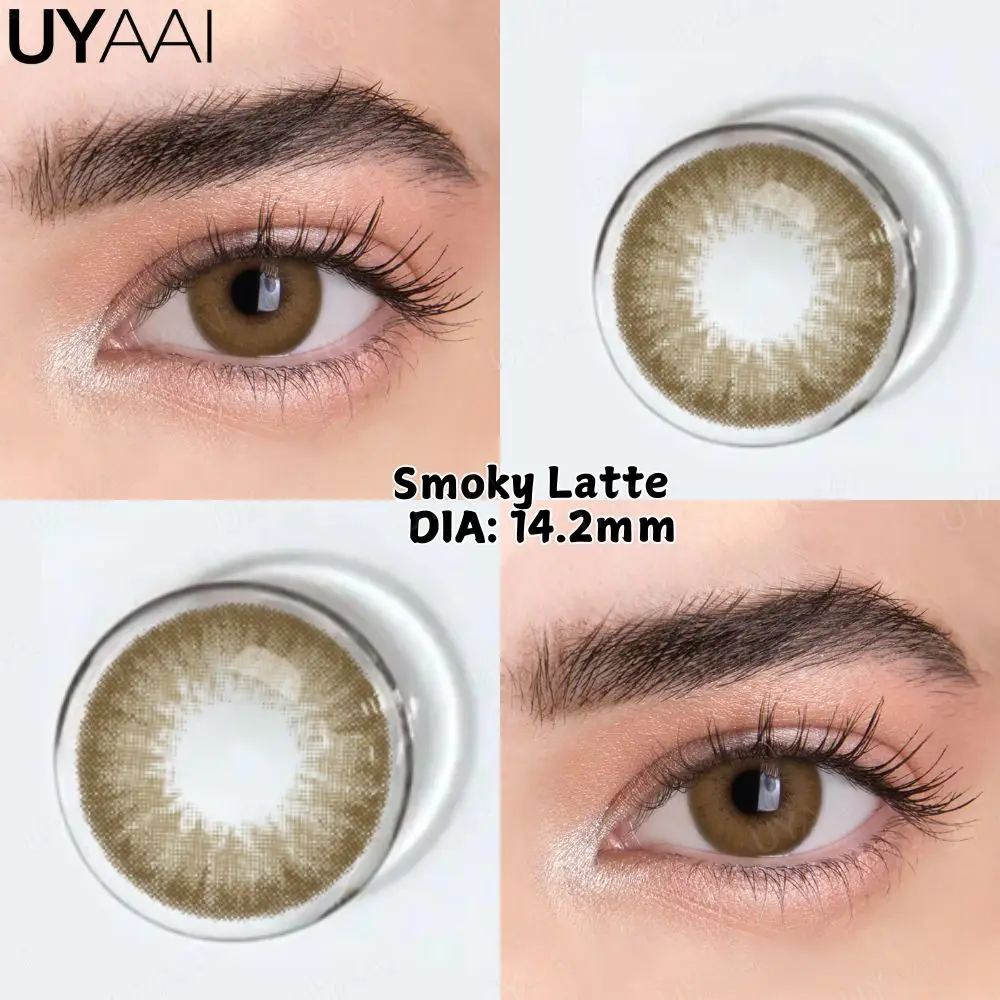 UYAAI 1 Paar farbige Kontaktlinsen für Augen, natürliche Modelinsen, graue Schönheit, Schüler, blaue Augenlinsen, Kosmetik, weiche Linsen – Detail 10