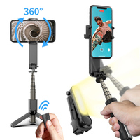 Gimbal Mini Stabilizer Selfie Stick Tripod with Fill Light Bluetooth Remote Handheld for Iphone Andriod Anti-Shake Phone