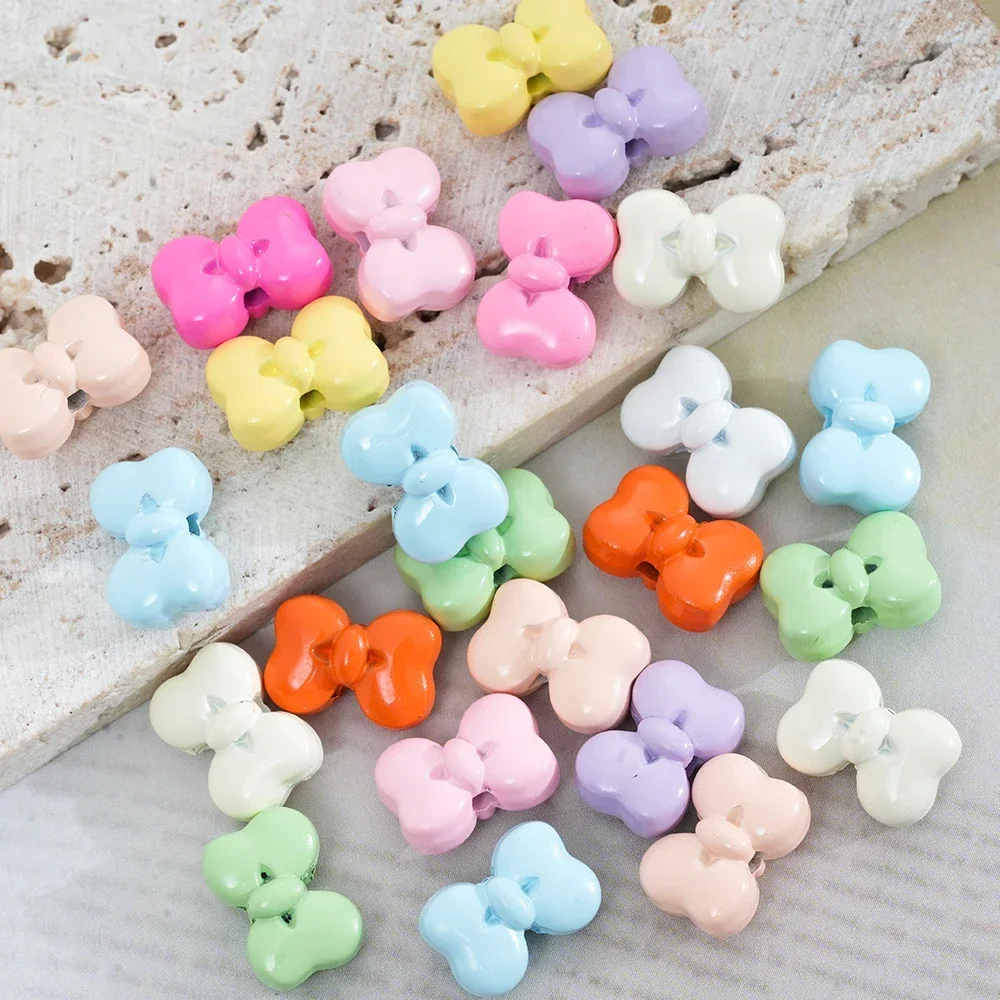 5pcs /set Cute Bowknot Alloy Loose Beads For Bracelet Phone Key Chain DIY Jewelry Handmade Making Material