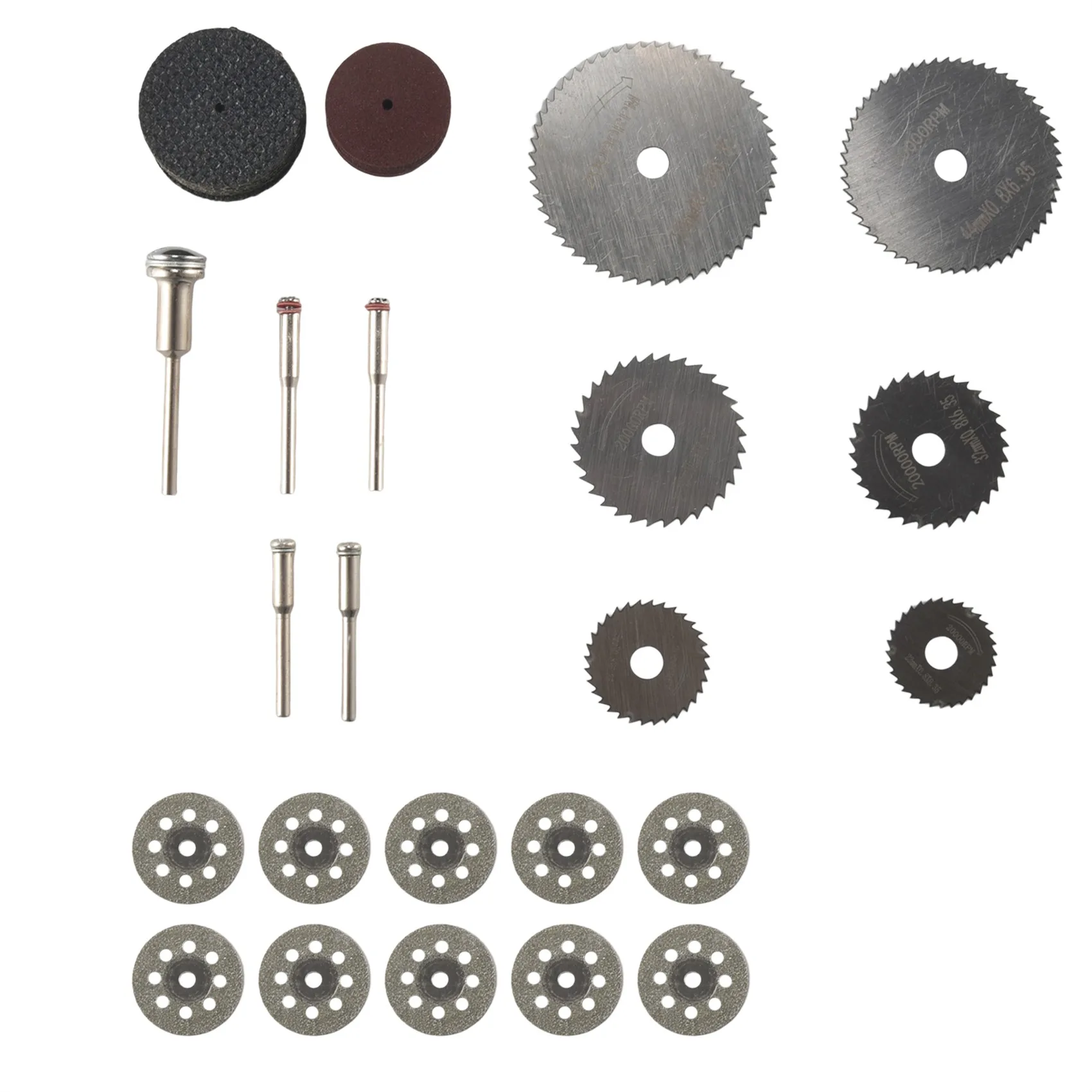 61Pcs Mini Circular Saw Blade Set Resin Cut-Off Wheels Disc Diamond Cutting Blade Metal Cutter Power Tool