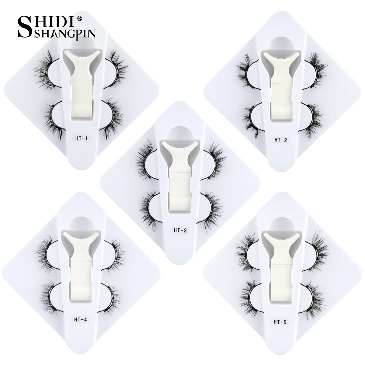 2Pairs Magnetische Valse Wimpers Kit 3D Magneet Band Piekerige Zachte Natuurlijke Pluizige Herbruikbare Valse Nertsen Wimpers Geen Lijm Nodig Make Up
