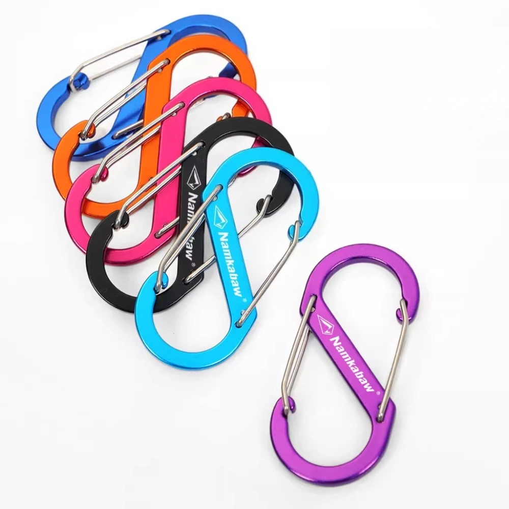 

Large S-Shaped Aluminum Carabiner Clip - Dual Opening Key Holder for Backpack, Hiking, Camping Gear Accessories (Multicolor)