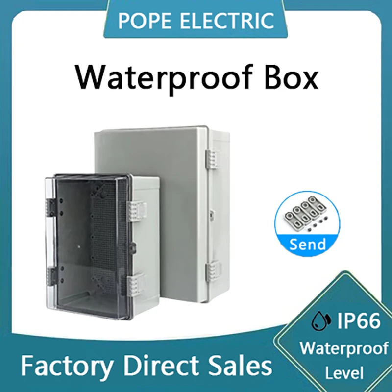 Ip66 Abs plastic enclosure Waterproof Power Electrical Junction Box Waterproof Outdoor Plastic Box waterproof gray cover box