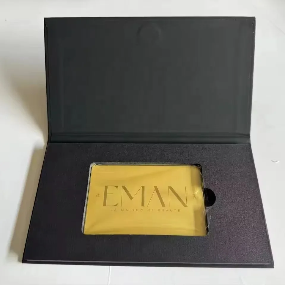 

Luxury Metal Wood Pvc Nfc Business Card case Magnetric Box with Jewelry Card Boxes