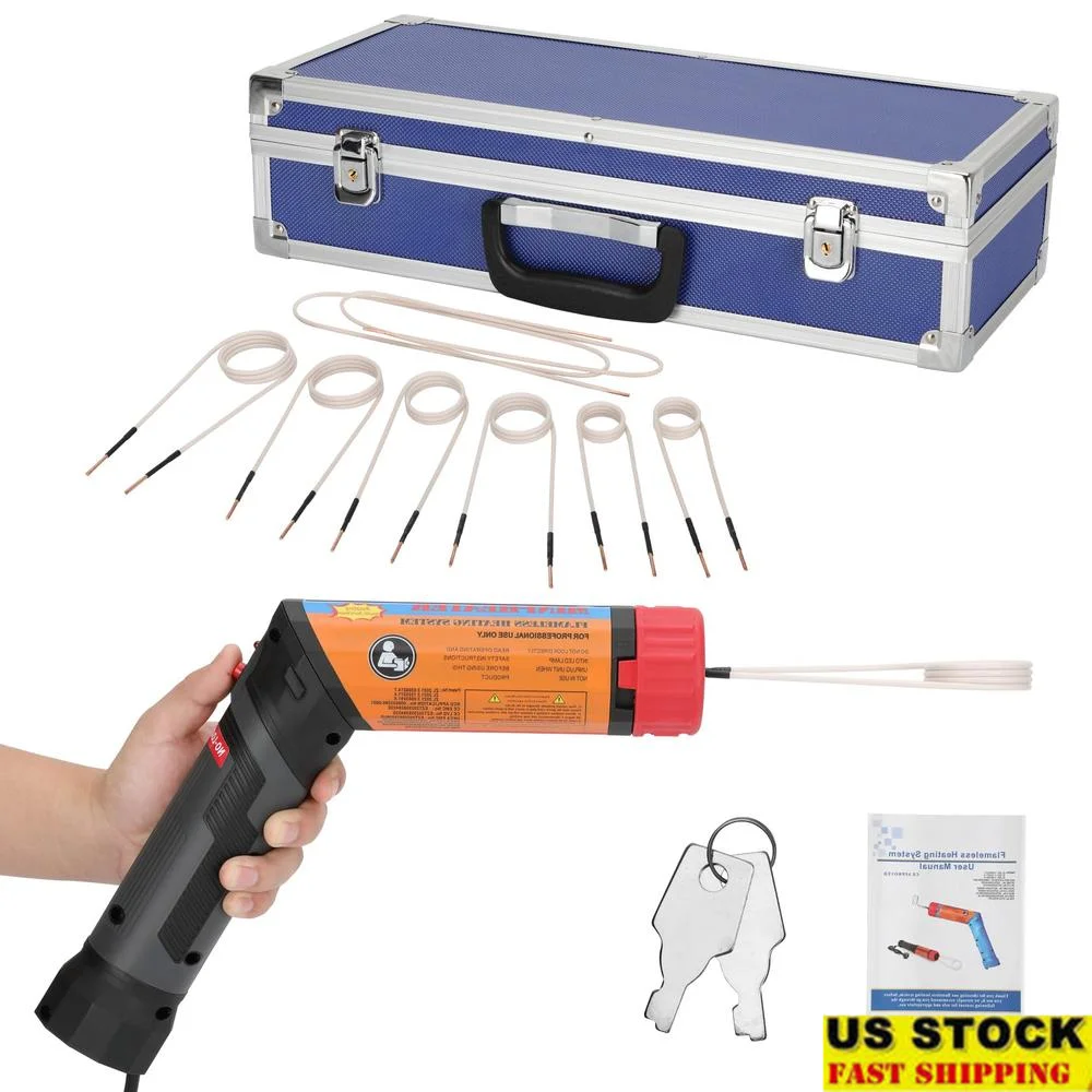 1100W 110V Tenuto In Mano Kit Riscaldatore A Induzione Magnetica Bullone Rimozione Ruggine Dadi Viti Ingranaggi Pulegge Cuscinetti Parti Metalliche Calore