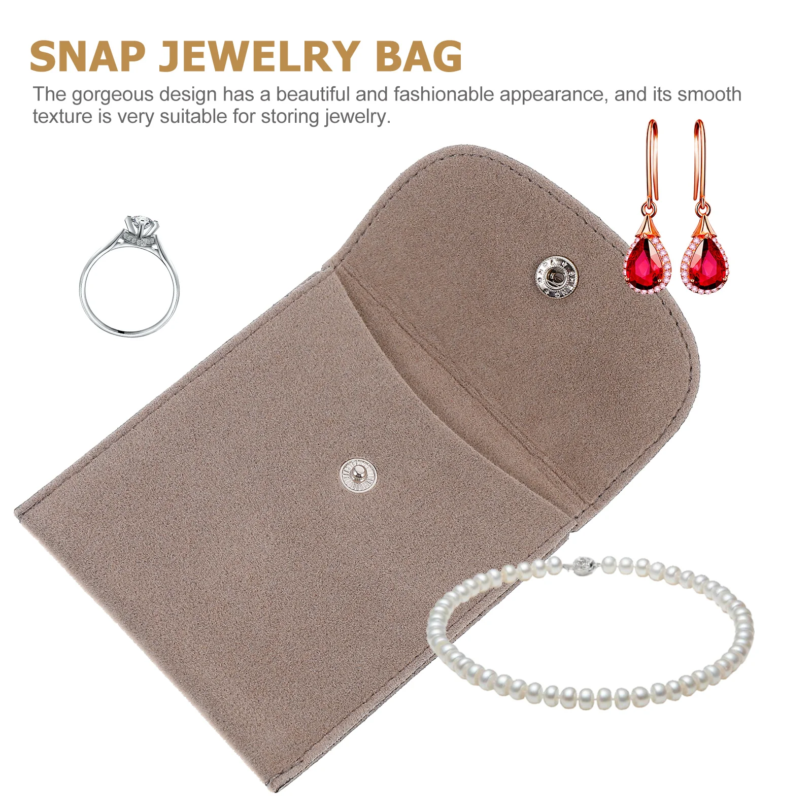 

2 Pcs Watch Bracelet Storage Bag Jewelry Ring Travel Pouch Packaging Cloth Bags Man