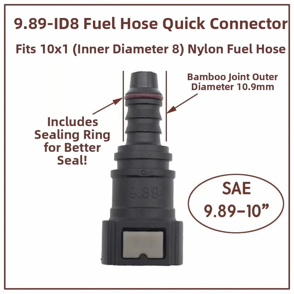 2 Pair Quick Release For Fuel Line Connectors for Air Water For Fuel Oil and Inert Gas with Secure Push Fit Mechanism