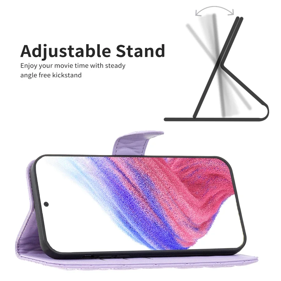 Portafoglio Piccolo Fragranza Flip Custodia in pelle per Samsung Galaxy A05s A14 A15 A34 A35 A53 A54 A55 S24 Ultra S23 Plus S22 S21 S20 FE