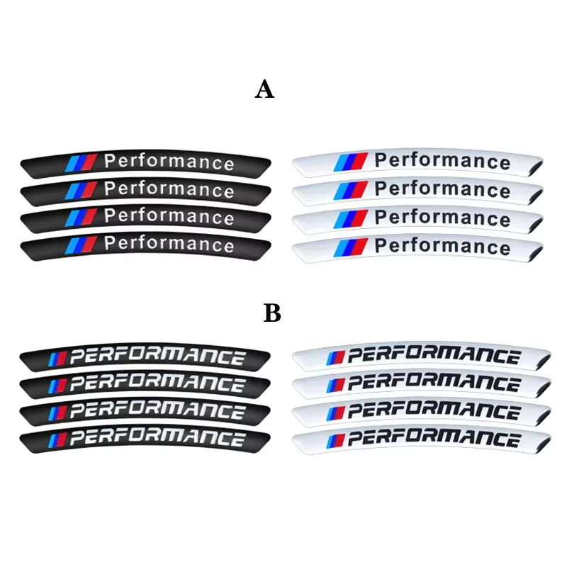 4Pcs Wheel Metal Stickers Hub Decorative Strip For BMW Performance F30 F10 E90 F20 E46 E60 E70 E39 E36 E87 X7 E92 E91 E28 X3 G11