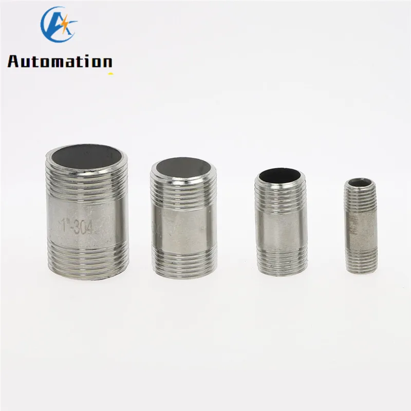 Water connection 1/4" 3/8" 1/2" 3/4" 1" 1-1/4" 1-1/2" Male X Male Threaded Pipe Fittings Stainless Steel SS304 Connector Adapter image 3