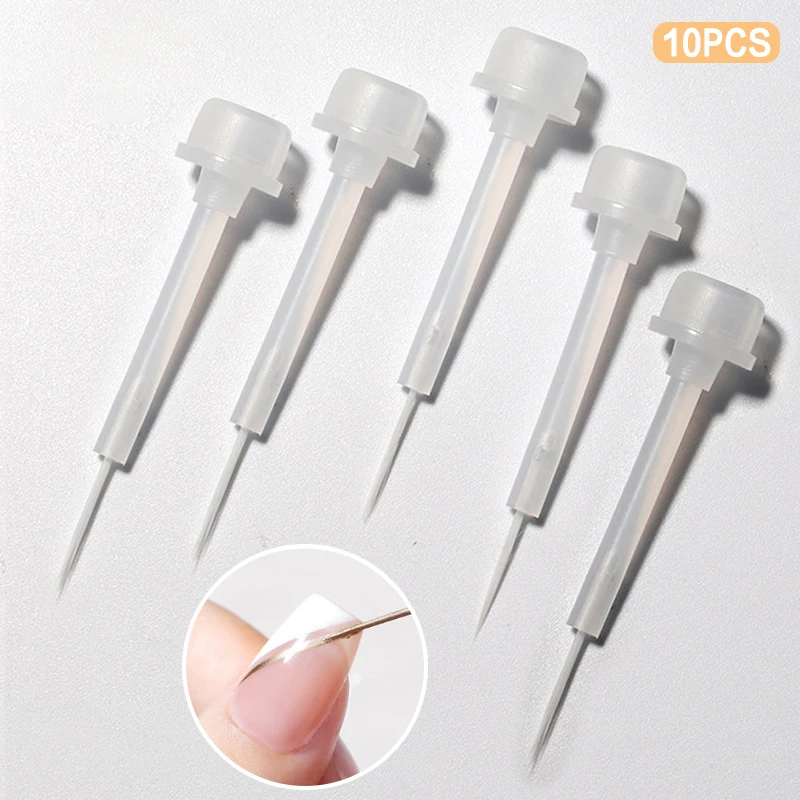 10Pcs Disposable Nail Art Brush Liner Painting Pen Manicure Brush Nail Art Tools Brushes