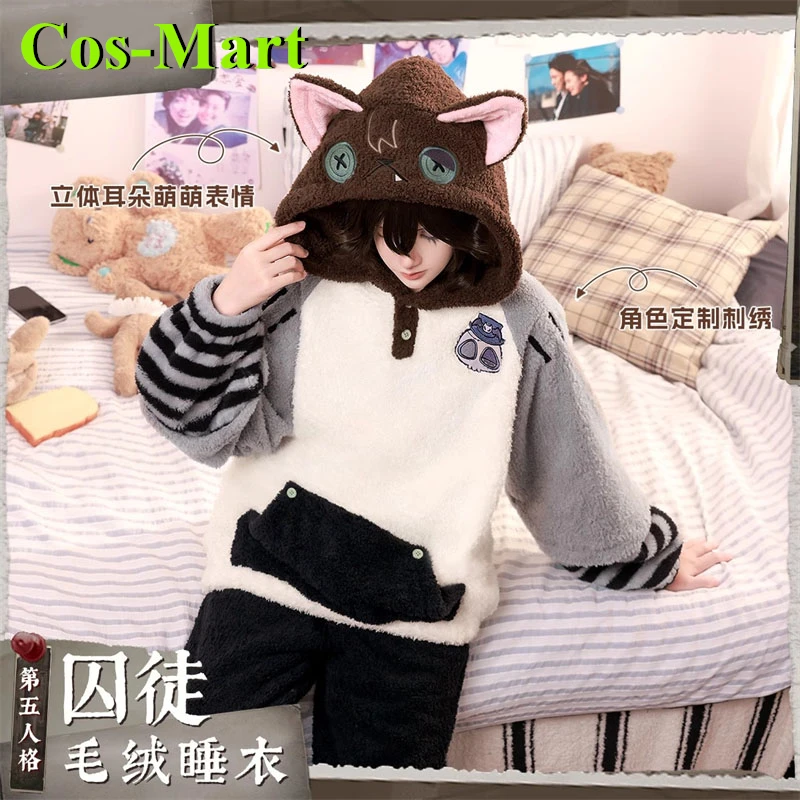 Cos-Mart Identity V Naib Subedar 플러시 잠옷 Luca Balsa Prisoner 코스프레 의상 Mercenary Cos Winter Home Sleeping Robe New