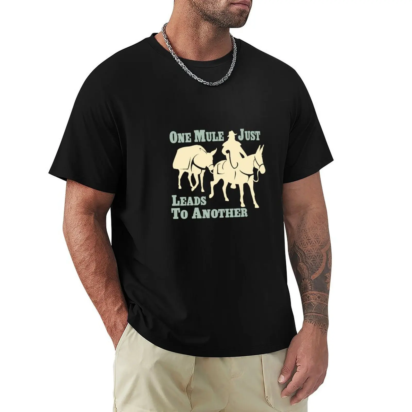One Mule Just Leads to Another Mule Trail Riding NickerStickers? on Redbubble T-Shirt Quick Dry Outdoor Sports T-Shirt