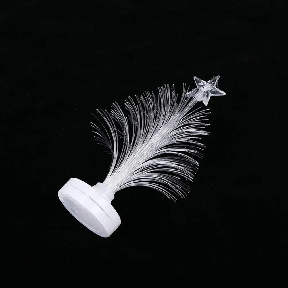 Small Fiber Optic LED Night Light Colorful Christmas Tree Lamp Decoration Xmas Trees