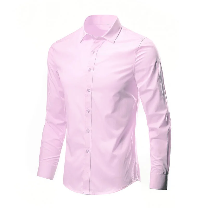 2025 nuevo estilo traje personalizado verano camisa con cuello levantado camisa exterior Simple de Color sólido para hombres media manga