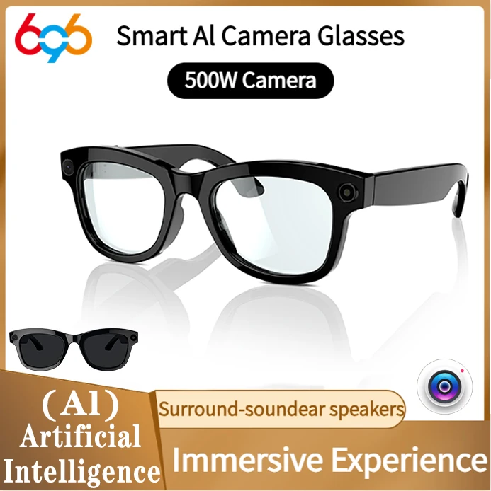 

Voice Assistant Anti Blue-Light Sunglasses Music New Smart Al Camera Glasses Blue Tooth Glasses HD Call Smart Glasses Waterproof