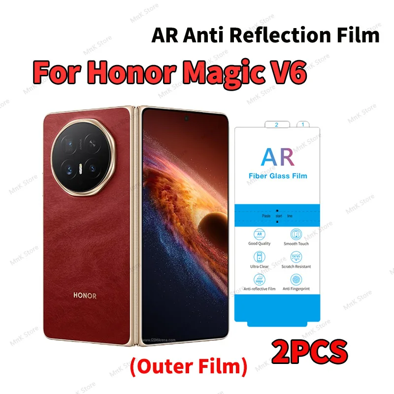 Film de protection d'écran AR PET en fibre extérieure pour Honor Magic V6, film améliorant l'écran HD, anti-reflet, film AR