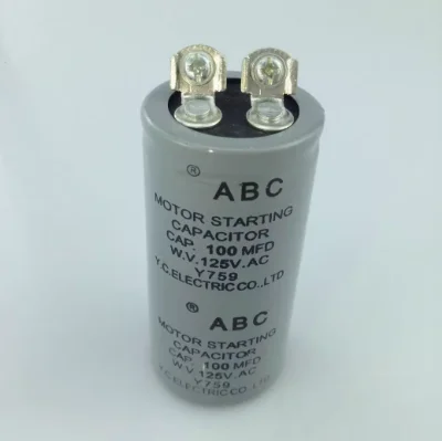 

100uF 100MFD 125V AC Motor Starting Run Capacitor Gray 35x60mm