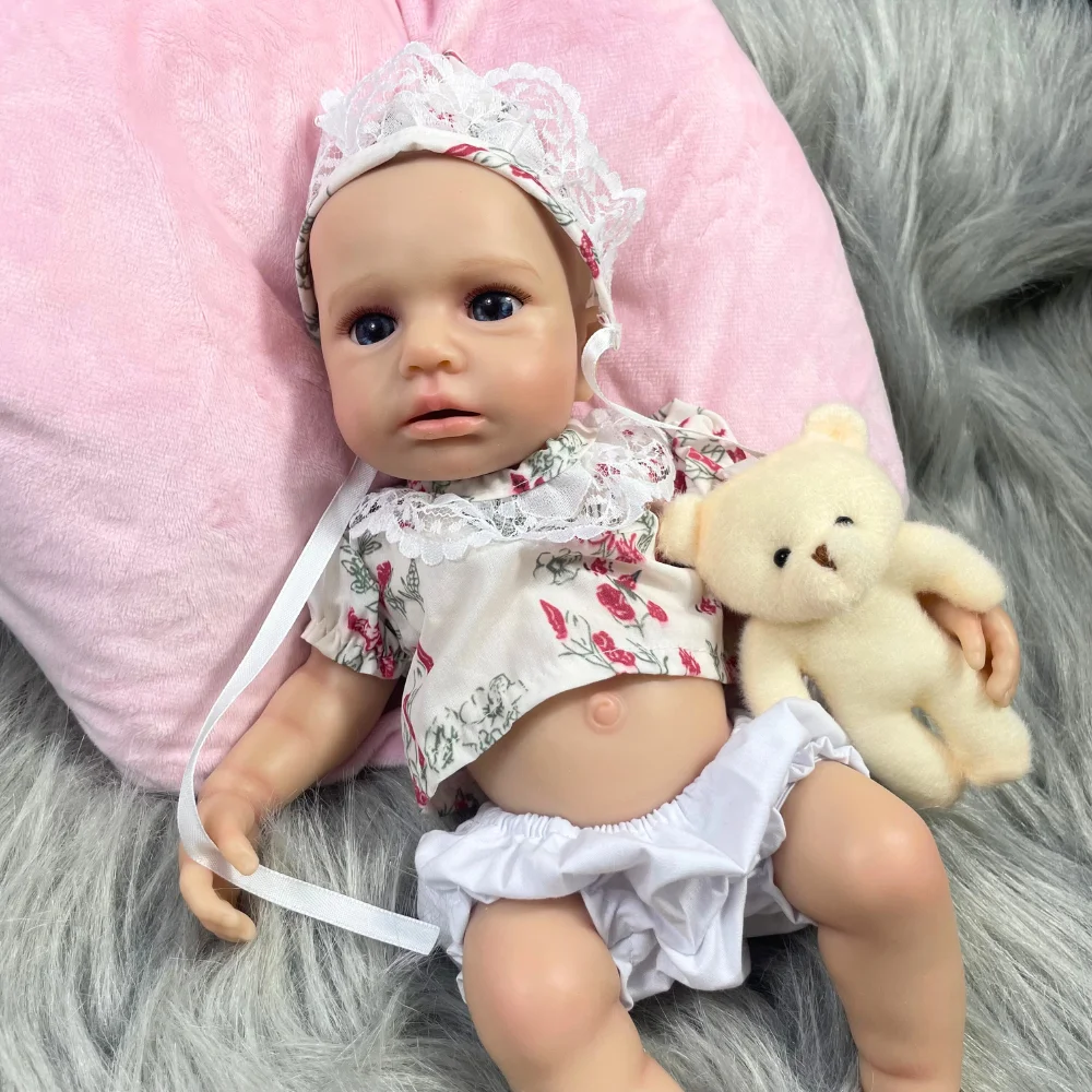 دمية أطفال صغيرة 30 سم من السيليكون بالكامل من LouLou Awake يمكن فتح الفم من السيليكون الناعم لعبة قابلة للغسل للفتيات