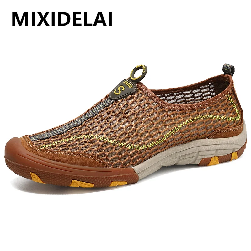 New Men Sneakers Men Loafers Summer Walking Shoes Fashion Breathable Mesh Men Casual Shoes Men Flat Zapatillas Hombre Size 38-47