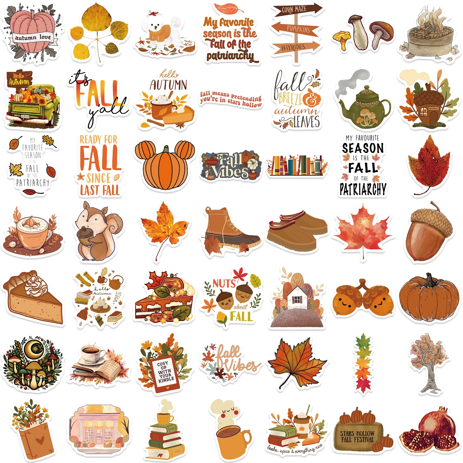 50/100 قطعة الخريف الإبداعية التوضيح ملصقات حقيبة سفر الهاتف المحمول الأمتعة ملصقات كلاسيكية ديكور المنزل Diy بها بنفسك