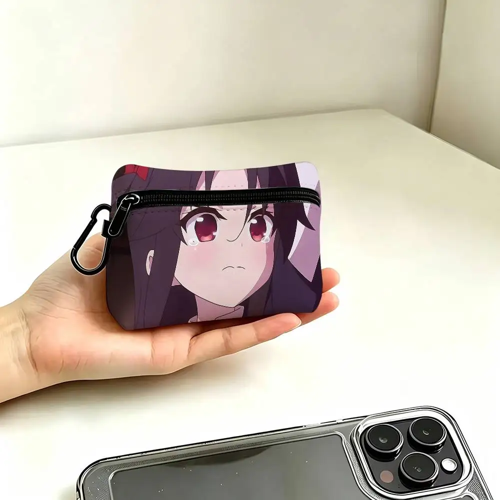 1pc Ai Yashajin Anime Characters Coin Purse With Carabiner Hook Portable Key Card Wallet Small Zipper Storage Pouch