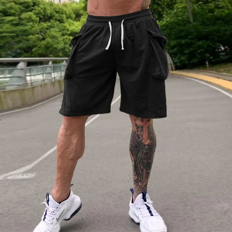 Open Crotch Outdoor Sex Erotic Pants Summer Sports Shorts Men's Loose Basketball Short Casual Running Fitness Jogger Sweatpants