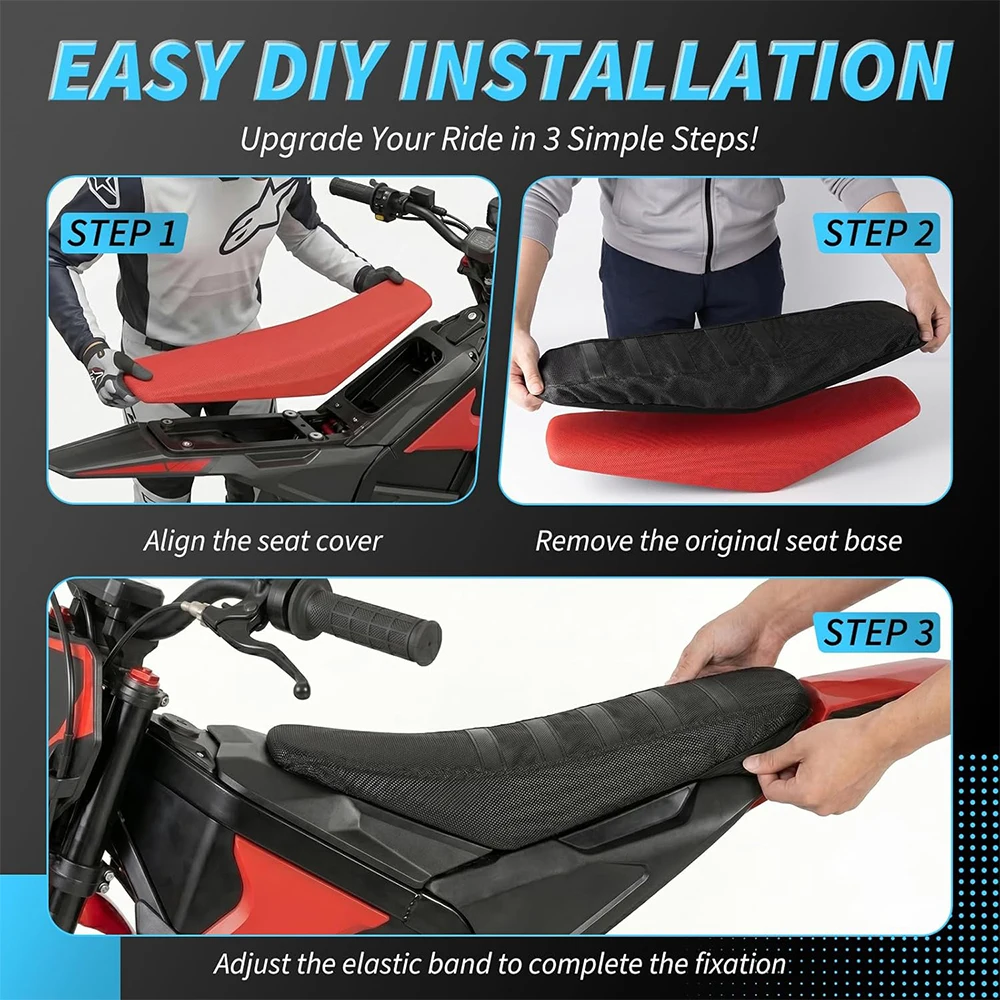 Für Yozma IN10 PRO Motorradzubehör Sitzbezug Schutz Atmungsaktiv Wasserdicht Verschleißfest Elektro-Dirtbike E-Bike – Detail 7