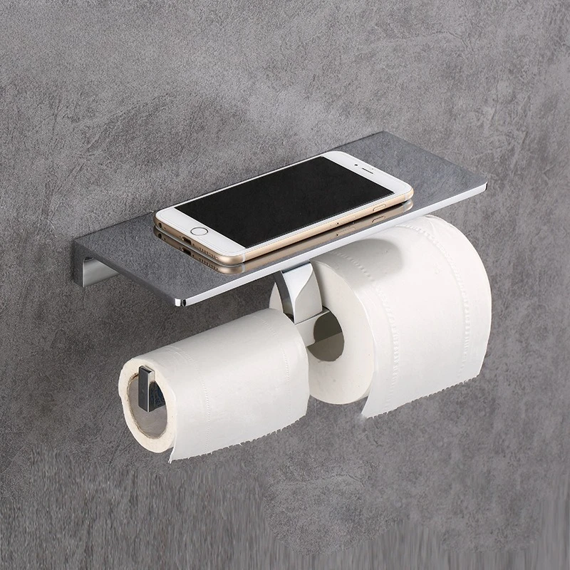 All-copper mobile phone tissue holder, bathroom roll holder, bathroom storage table