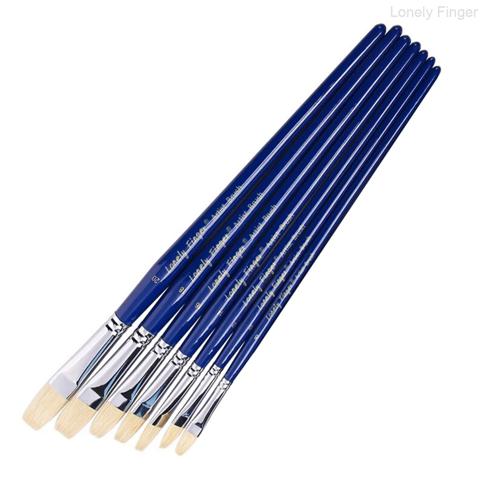 7pcs Bristle Flat