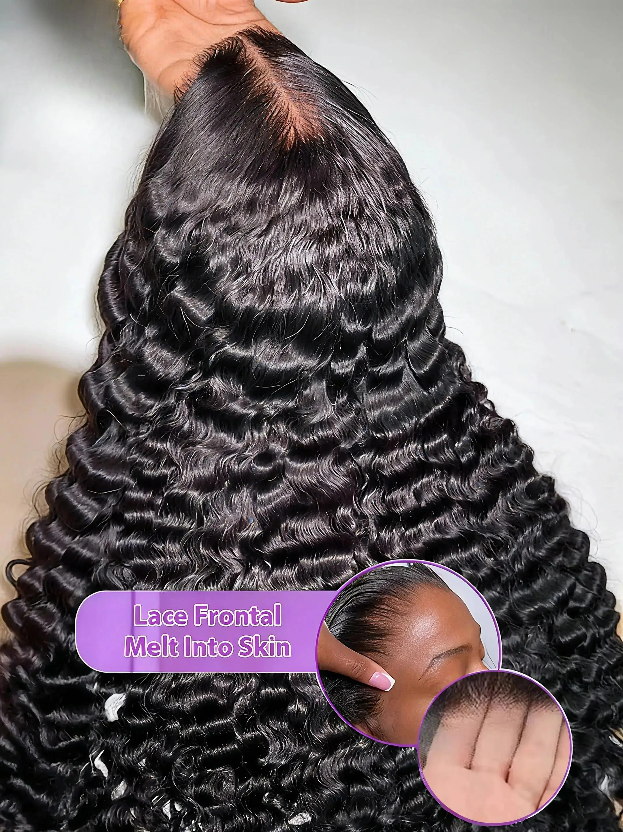 

30-40-дюймовые парики из натуральных волос с глубокой волной, 13x4 и 13x6, с кружевной передней частью, кудрявые, 5x5, безклеевые, с HD-кружевной застежкой, 240% плотности