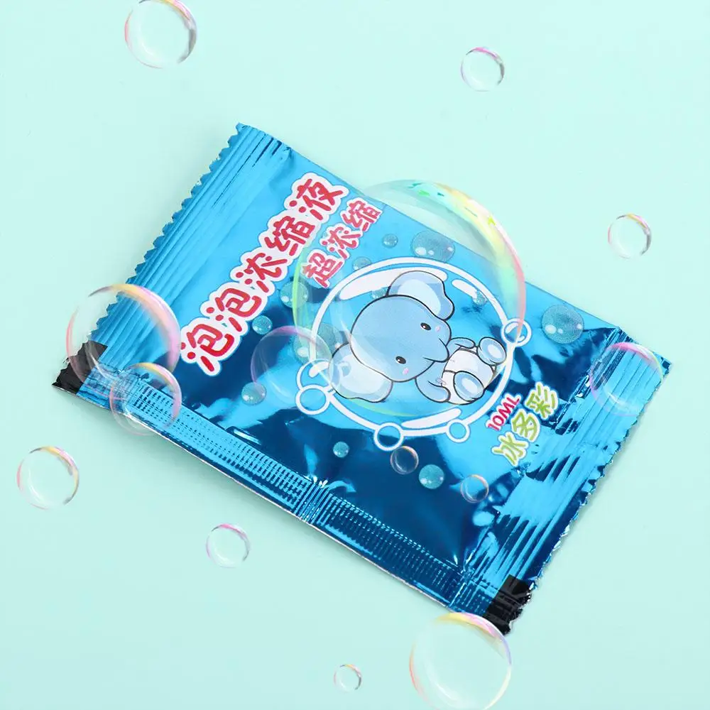 Portable Pouch 10ml Concentrated Bubble Solution Soap Environmental Concentrated Bubble Liquid Safe Toy Bubble Supplement Kids