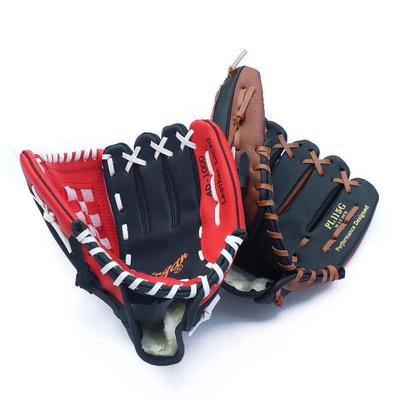 Thickened Baseball Glove For Outdoor Sport PVC Softball Practice Equipment Left Hand Pitcher Catching Training Teenagers Adults