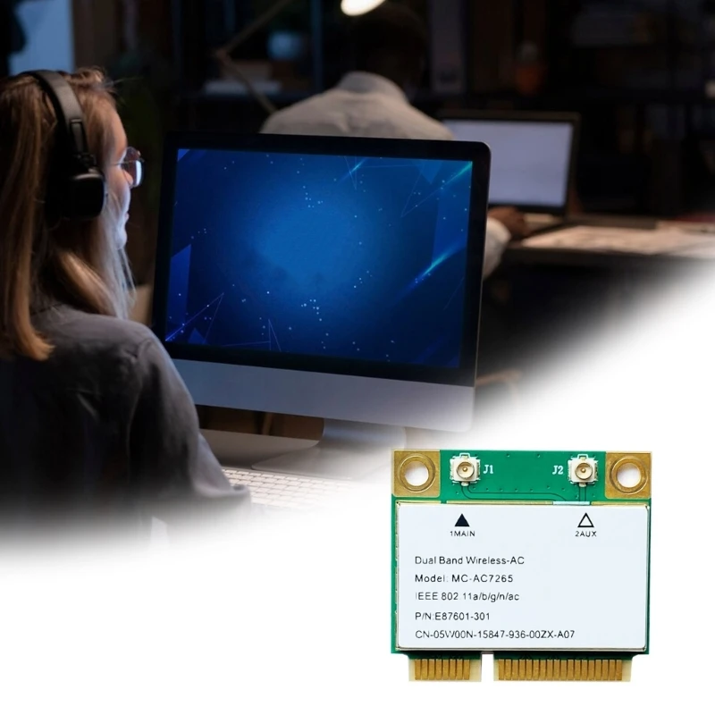 Doppelband-Wireless-Netzwerkkarte 2 PCIE-Adapter für Desktop-Computer