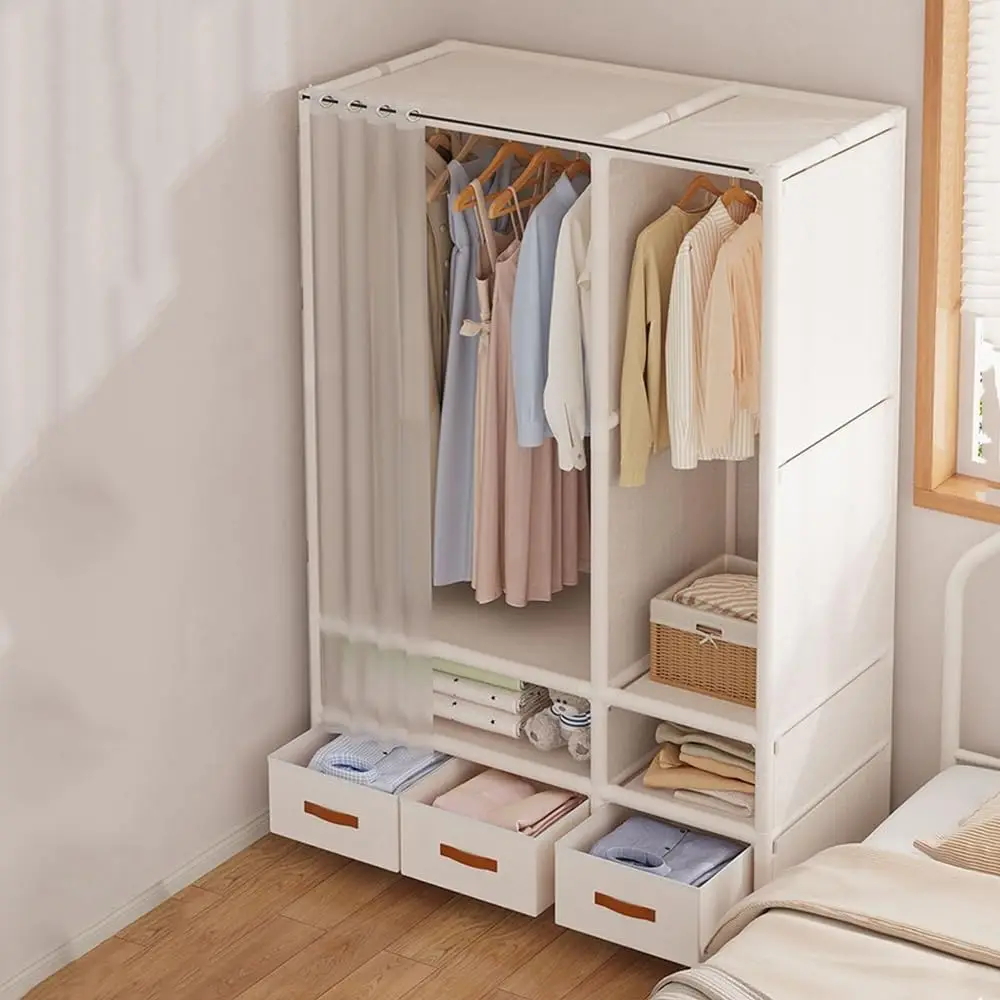 Dustproof Wardrobe Simple Bedroom Clothes Storage Rack Thickened Large Capacity Shelf Cloth Organizer Cabinet Closet Wardrobes