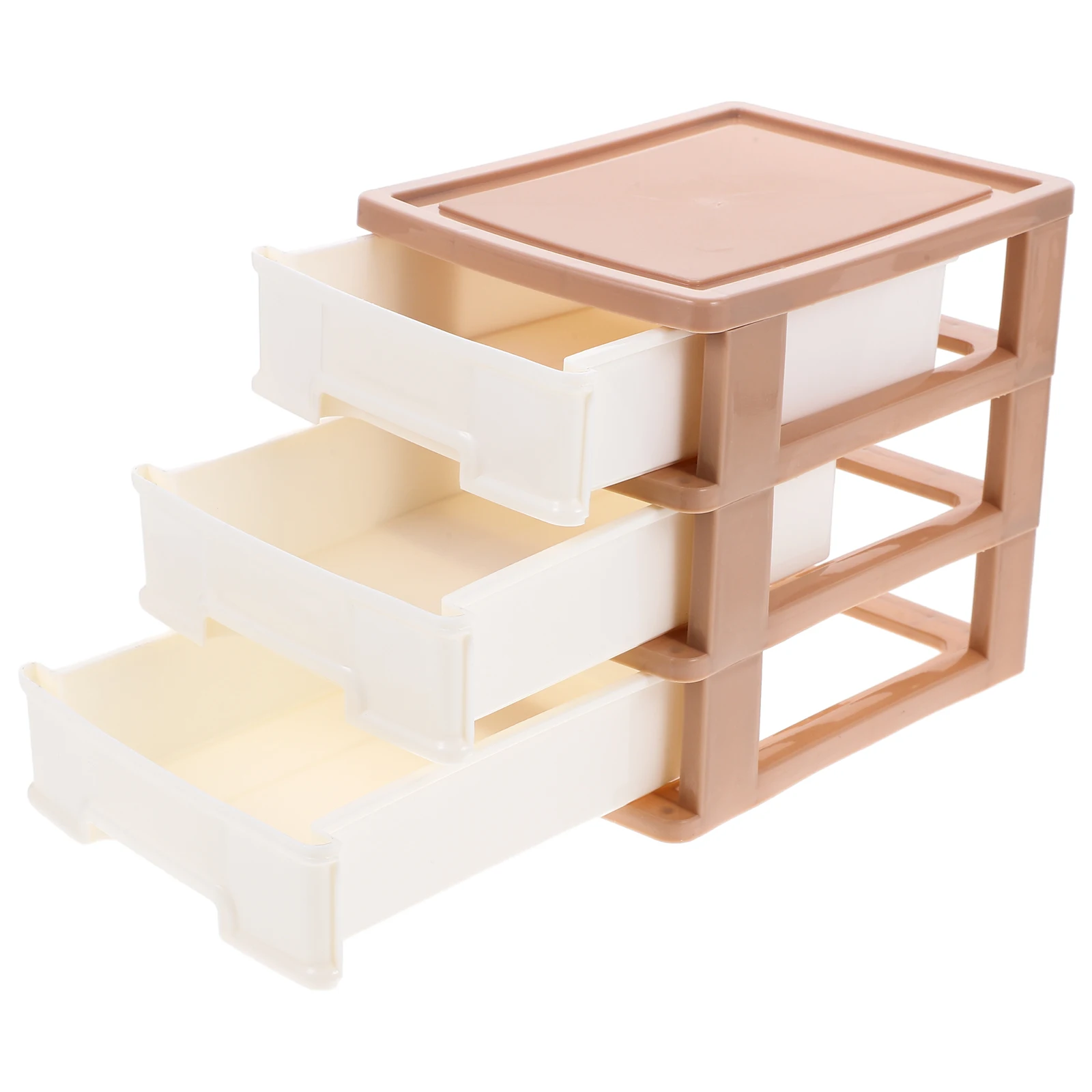 

Desktop Storage Box 3-Layer Organizer For Documents Stationery Cosmetics Usb Cables File Drawer Office Desk Sundries