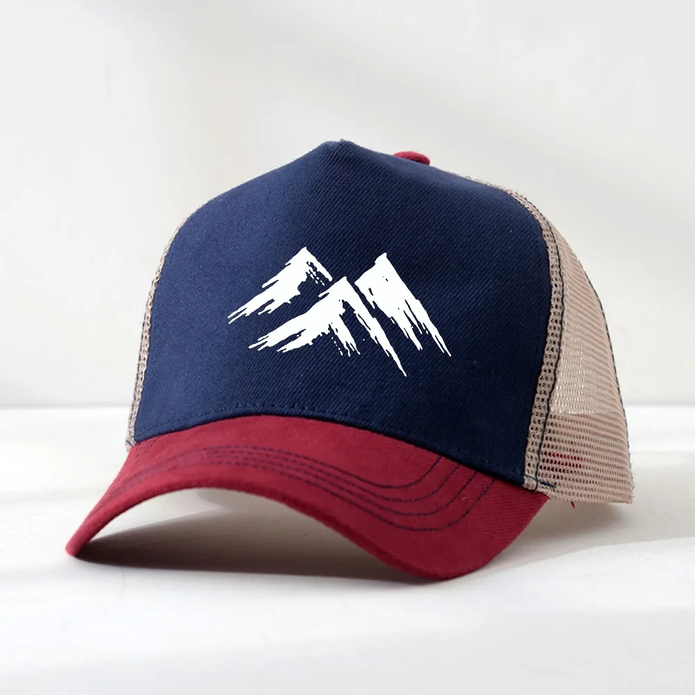 

Mountain Baseball cap Men Cotton Ball Cap Minimalist Style Outdoor Sport Daily Women Casquette Male mesh breathable trucker hat