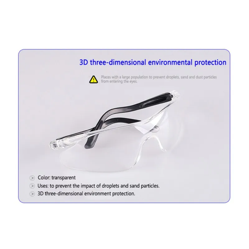 Children Protective Safety Glasses Eye Protect Clear Lens Outdoor Protective Eyewear Transparent Adult Safety Goggles